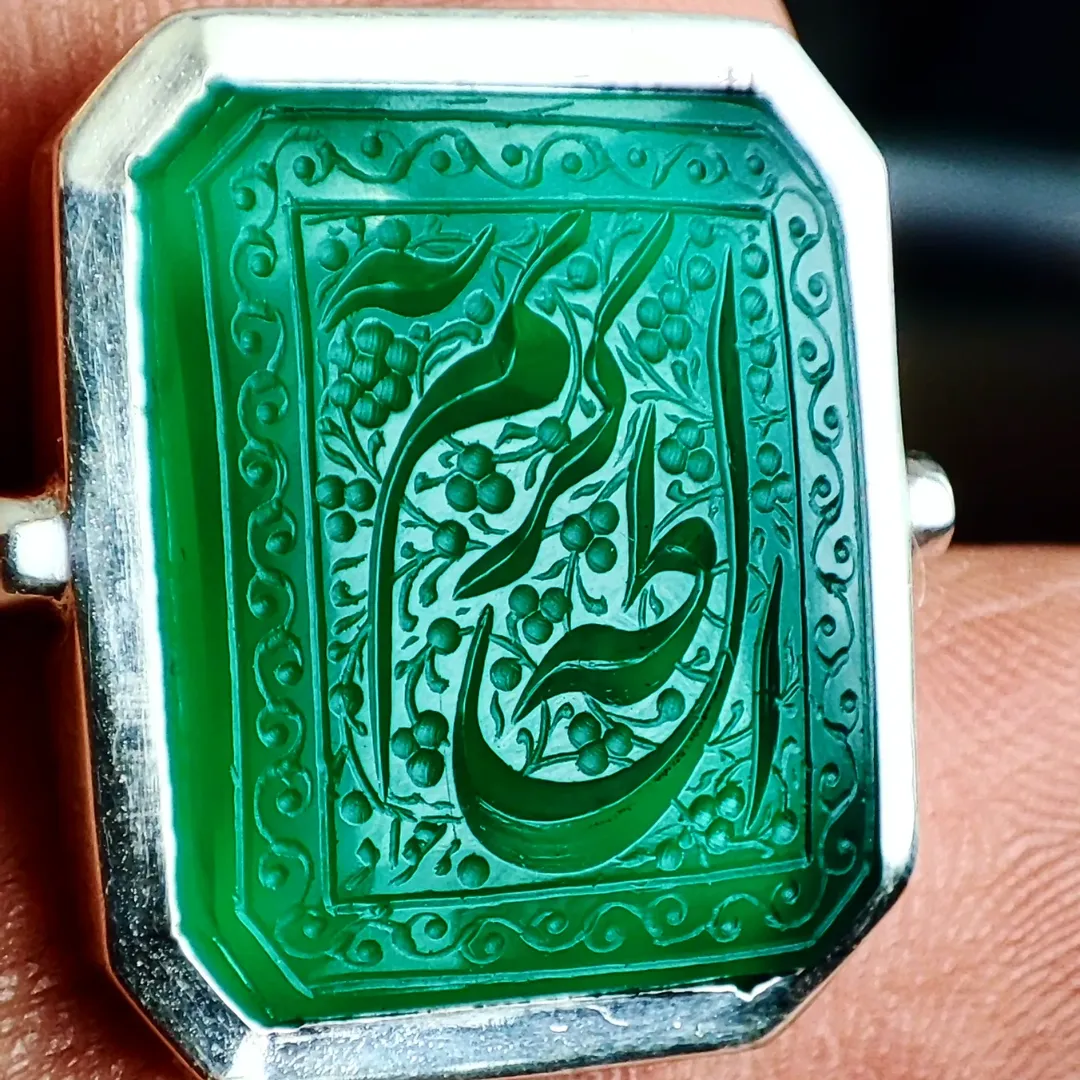 انگشتر نقره حکاکی